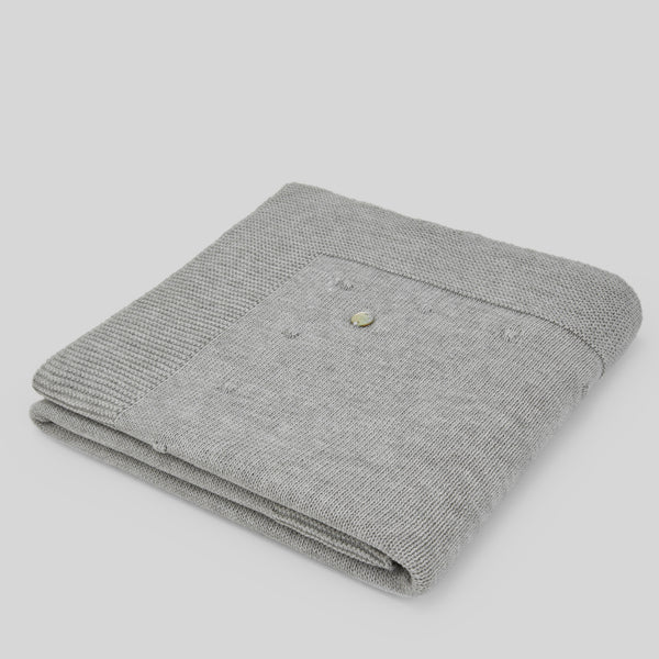 Paz Rodriguez Knit Newborn Blanket Magia - Grey Pearl/Acrilico