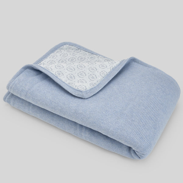 Paz Rodriguez Knit Newborn Blanket Romeo Y Julieta - Blue Cloud