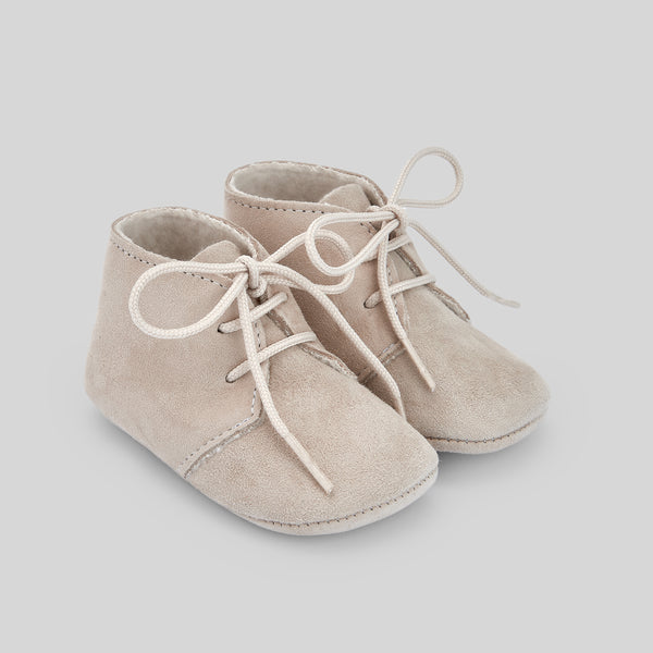 Paz Rodriguez Woven Newborn Boy Shoes Esencial - Sand