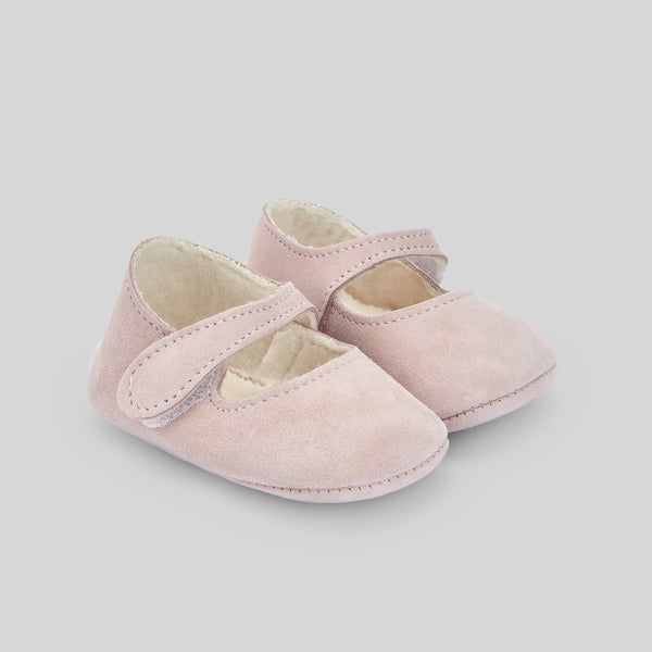 Paz Rodriguez Woven Newborn Shoes Esencial - Mist Pink