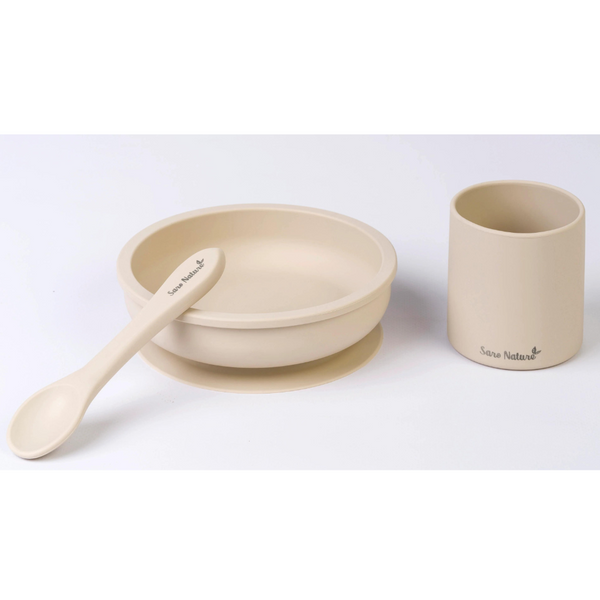 Saro Nordic Party 3 Piece Feeding Set - Sand