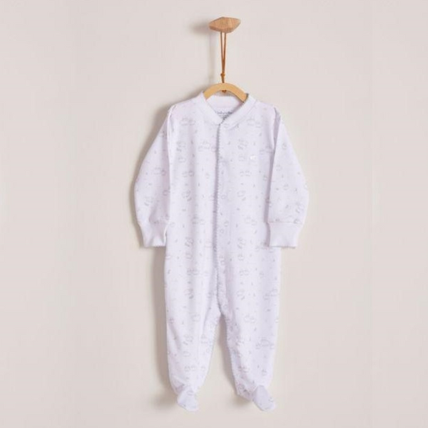 Babycottons My Fluffy Sheep Footed Pajama Light Blue