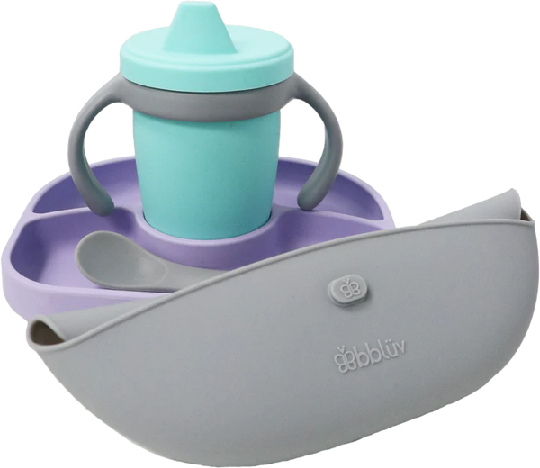 Bbluv Silicone Feeding Set - Violet