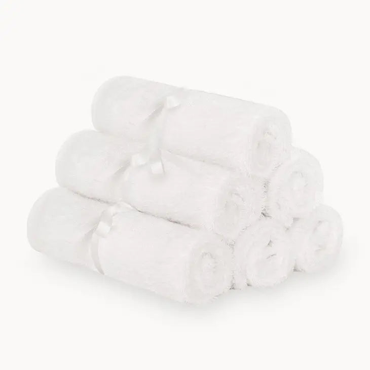 Natemia Ultra Soft Bamboo Washcloths in White - 6 Pack