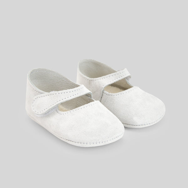 Paz Rodriguez Woven Newborn Shoes Esencial - Cream