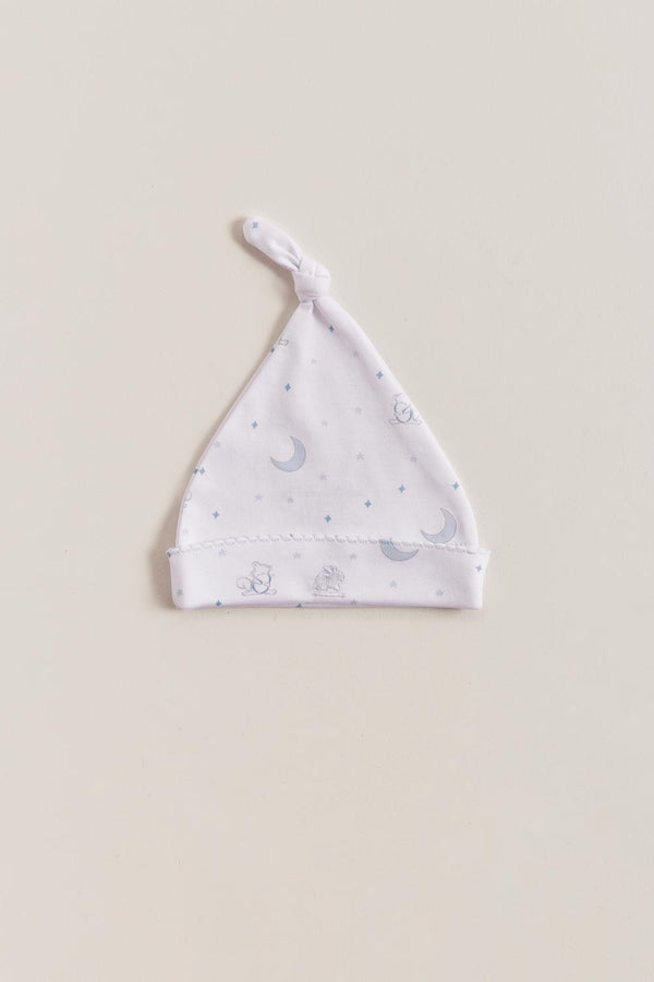 Babycottons Gustav In The Sky Knot Beanie White & Light Blue