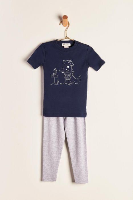 Babycottons Dino's Art Boy Combined Pajama Set