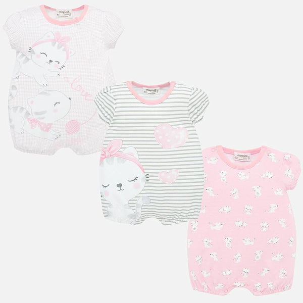 Mayoral Set Of 3 Short Onesies - Luna Baby Modern Store