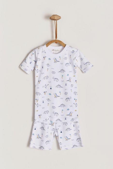 Babycottons Dino's Art Boy Short Sug Fit Pajama Set