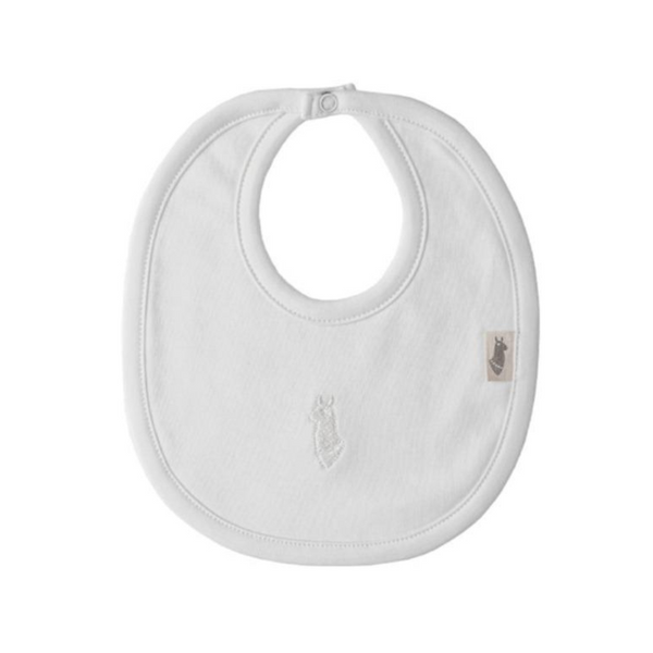 Pima Lima Baby Bib Off White