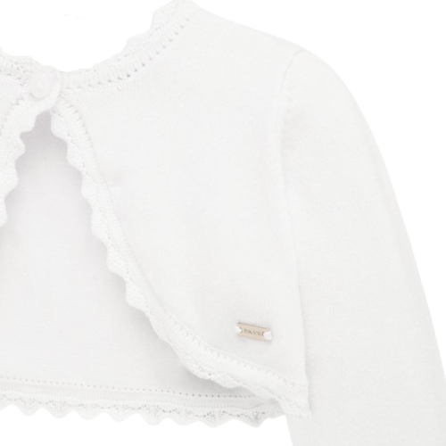 Mayoral Basic Knitted Cardigan White