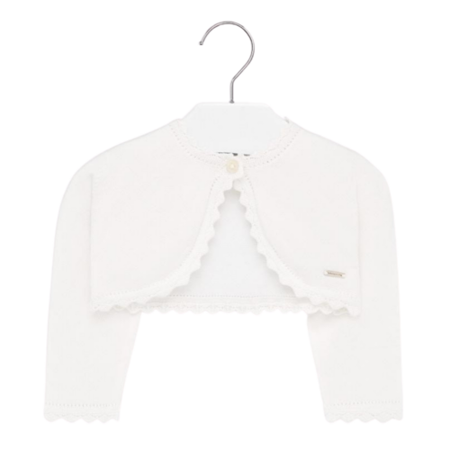 Mayoral Basic Knitted Cardigan White