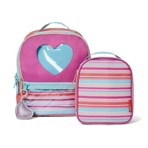 Skip Hop Forget Me Not Backpack And Lunchie Heart Stripe