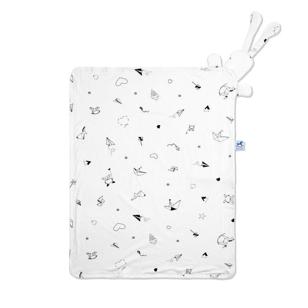 Gootoosh Organic Bunny Blanket White Origami