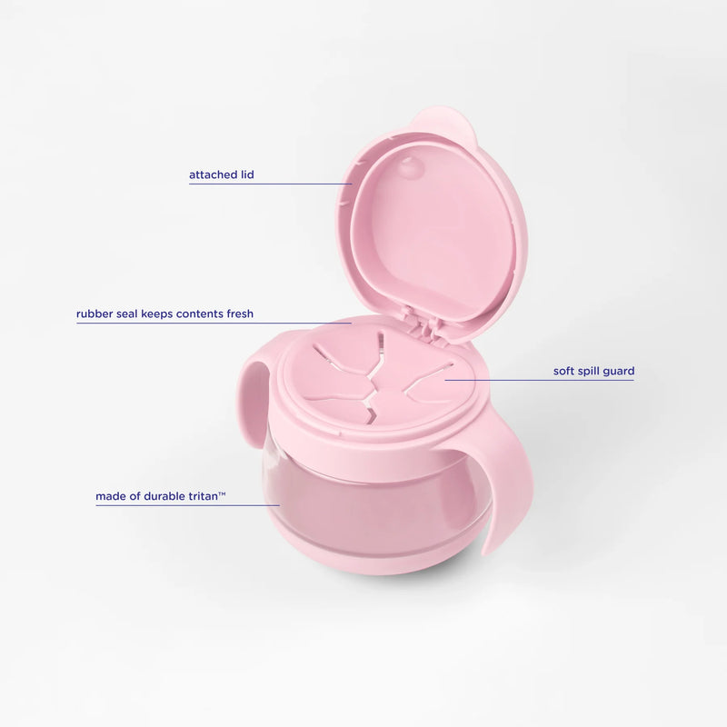 Ubbi Tweat Snack Container - Blush Pink