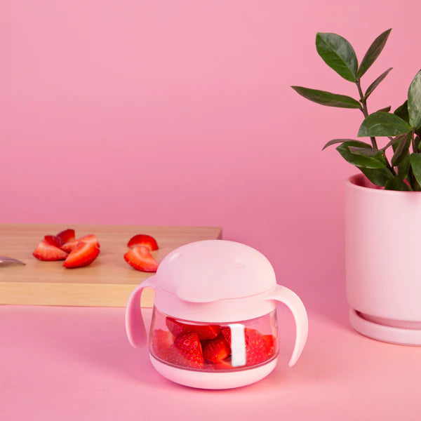 Ubbi Tweat Snack Container - Blush Pink