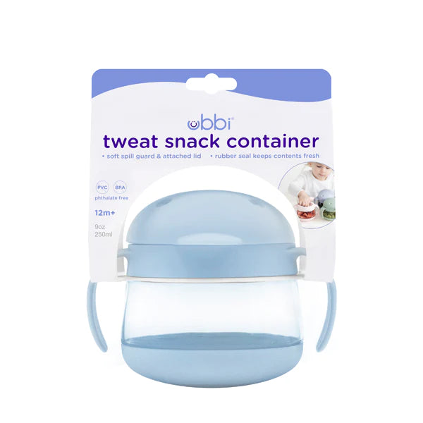 Ubbi Tweat Snack Container - Cloudy Blue