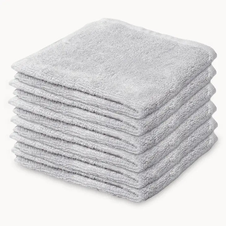 Natemia Ultra Soft Bamboo Washcloths in Grey - 6 Pack