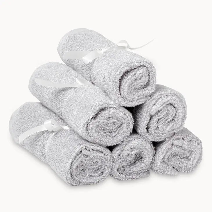 Natemia Ultra Soft Bamboo Washcloths in Grey - 6 Pack